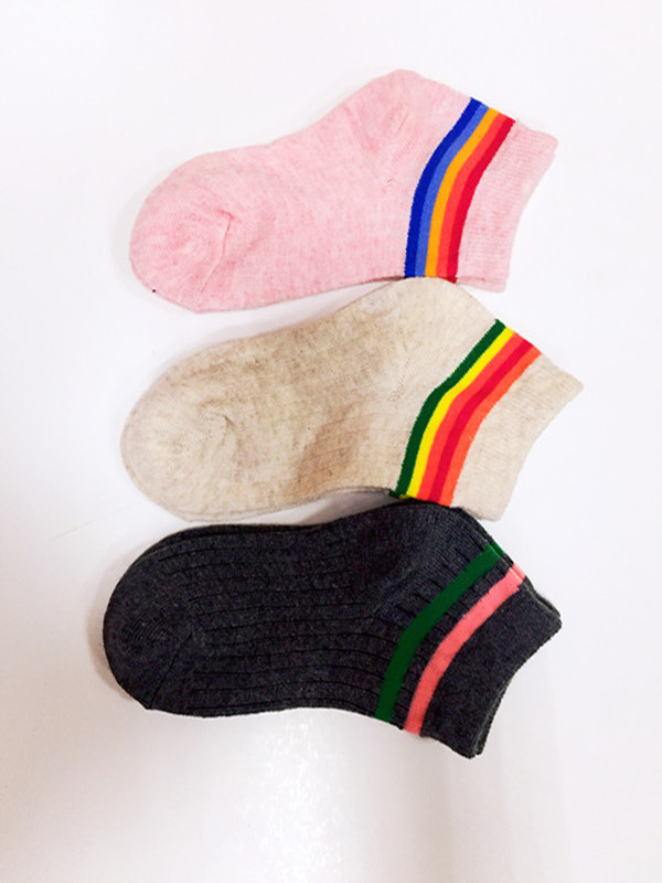 3pairs Kids Cotton Colorful Fashion Socks