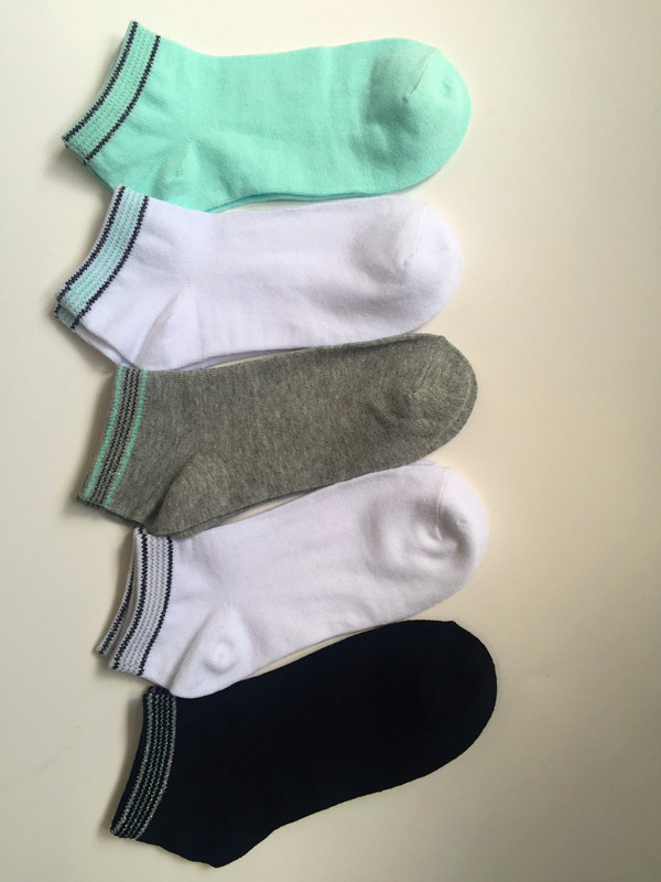 Super quality factory supply ladies low cut socks with silver yarn